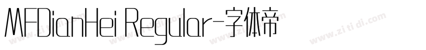 MFDianHei Regular字体转换